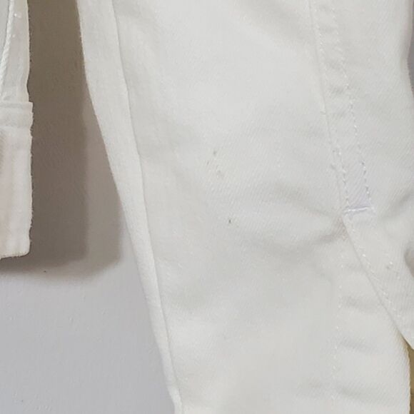 Lauren Jeans Co Womens Sz Small Aztec Beaded White Denim Jacket - Picture 10 of 10